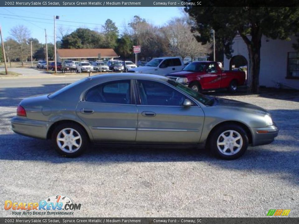 2002 Mercury Sable GS Sedan Spruce Green Metallic / Medium Parchment Photo #4