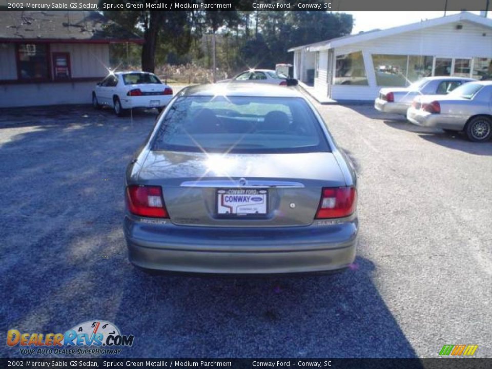 2002 Mercury Sable GS Sedan Spruce Green Metallic / Medium Parchment Photo #6