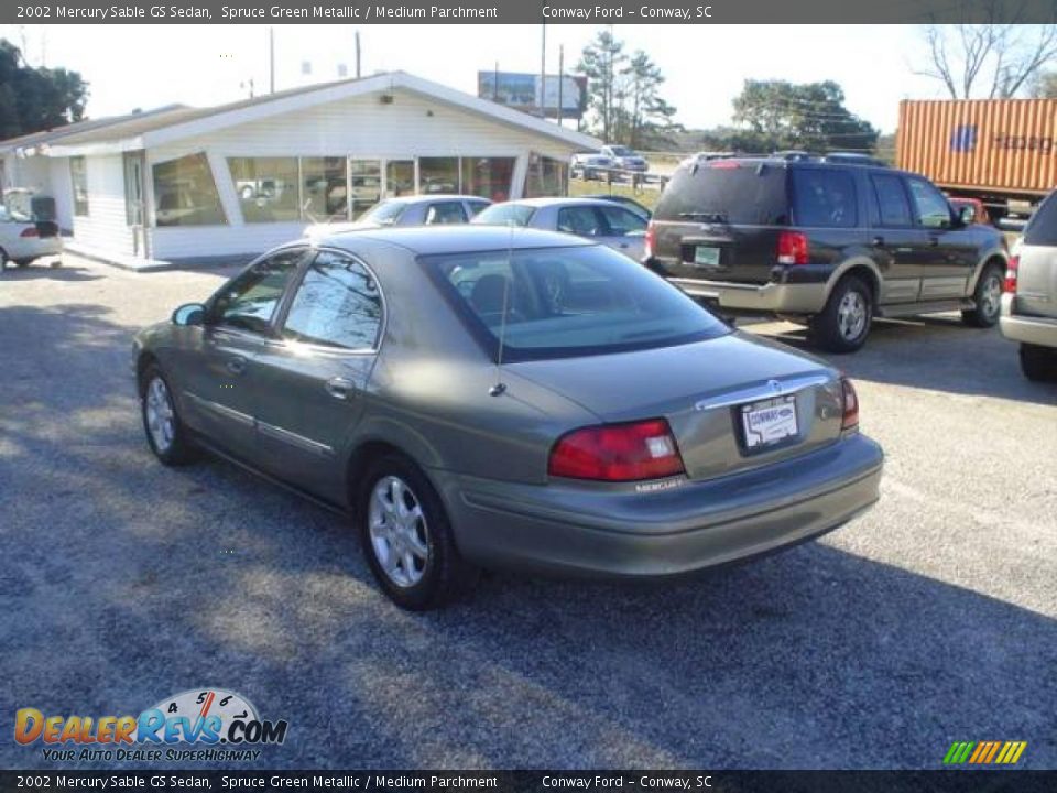 2002 Mercury Sable GS Sedan Spruce Green Metallic / Medium Parchment Photo #7