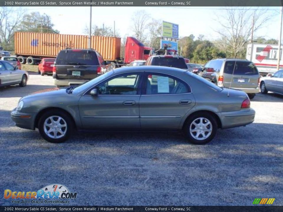 2002 Mercury Sable GS Sedan Spruce Green Metallic / Medium Parchment Photo #8