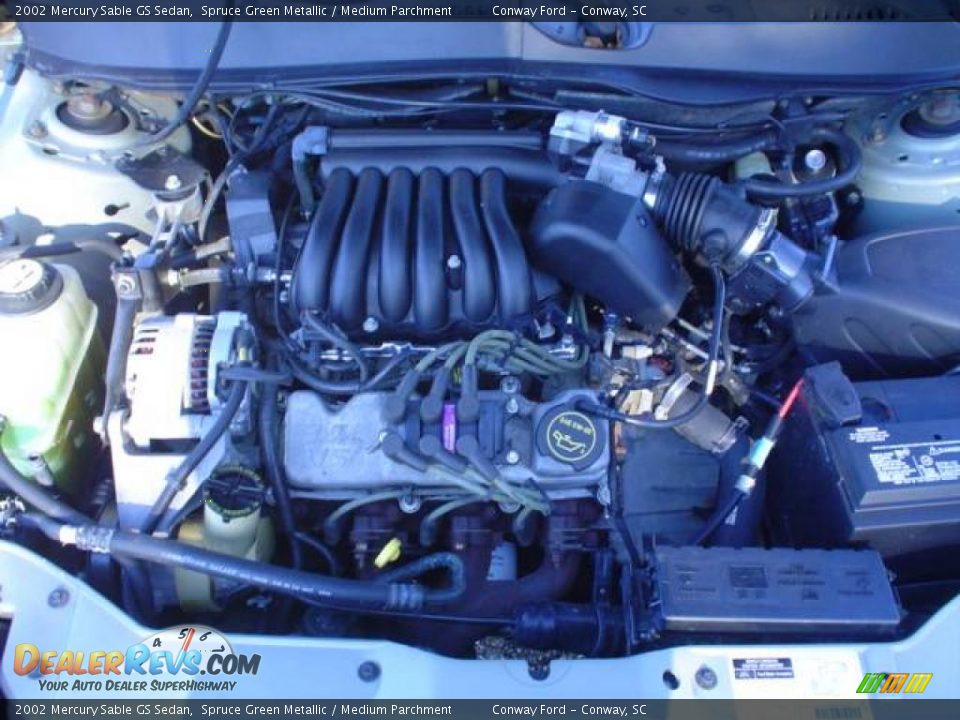 2002 Mercury Sable GS Sedan Spruce Green Metallic / Medium Parchment Photo #11