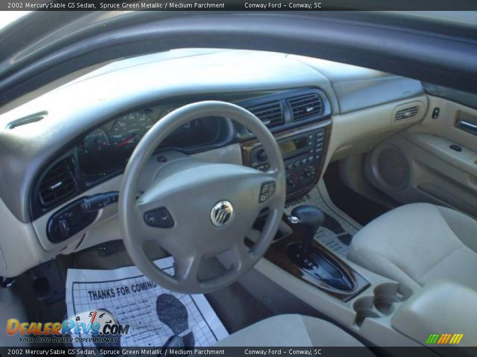 2002 Mercury Sable GS Sedan Spruce Green Metallic / Medium Parchment Photo #20