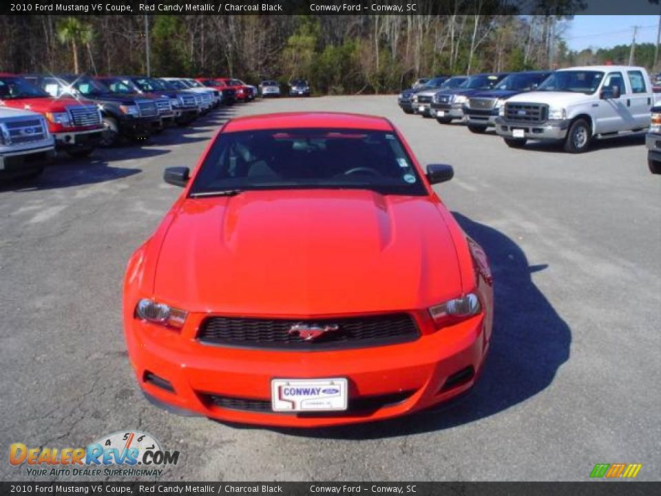 2010 Ford Mustang V6 Coupe Red Candy Metallic / Charcoal Black Photo #2