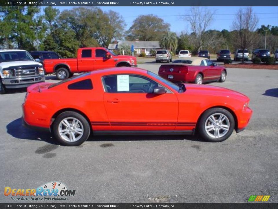2010 Ford Mustang V6 Coupe Red Candy Metallic / Charcoal Black Photo #4