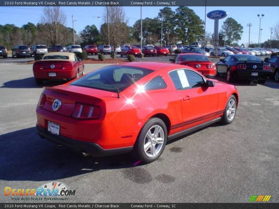 2010 Ford Mustang V6 Coupe Red Candy Metallic / Charcoal Black Photo #5
