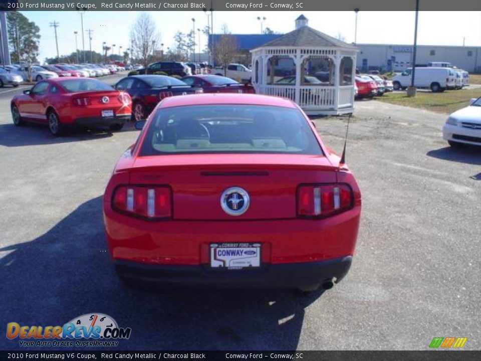 2010 Ford Mustang V6 Coupe Red Candy Metallic / Charcoal Black Photo #6
