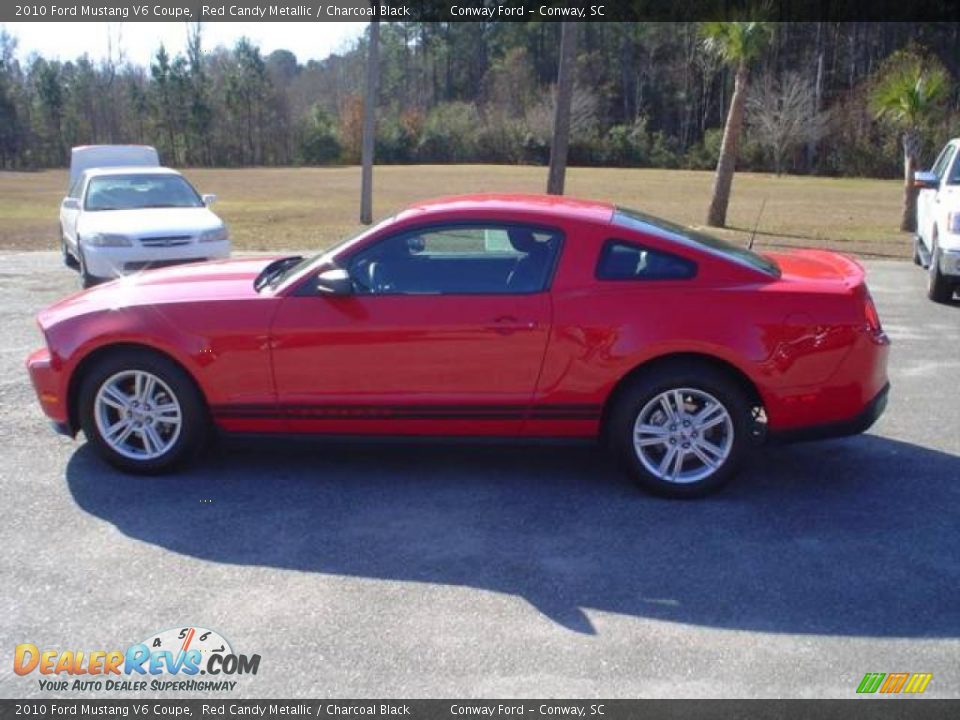 2010 Ford Mustang V6 Coupe Red Candy Metallic / Charcoal Black Photo #8