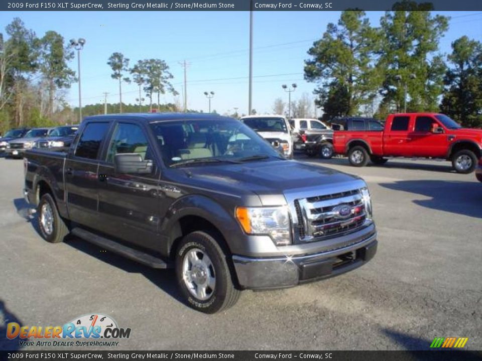 2009 Ford F150 XLT SuperCrew Sterling Grey Metallic / Stone/Medium Stone Photo #3