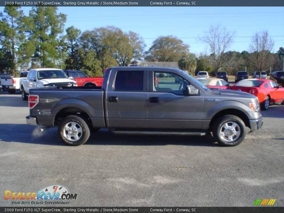 2009 Ford F150 XLT SuperCrew Sterling Grey Metallic / Stone/Medium Stone Photo #4