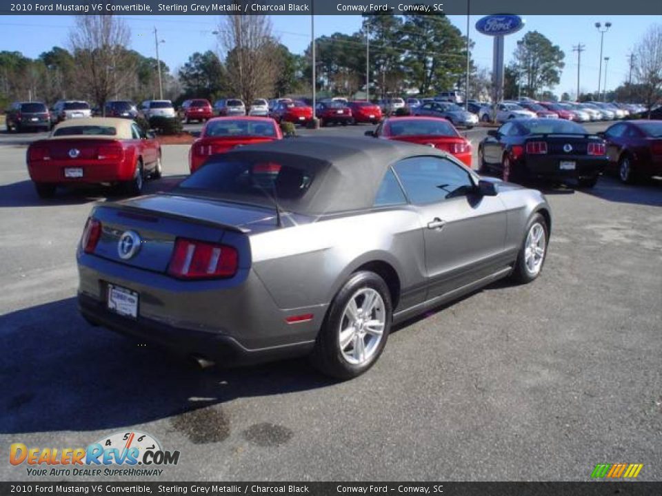 2010 Ford Mustang V6 Convertible Sterling Grey Metallic / Charcoal Black Photo #5