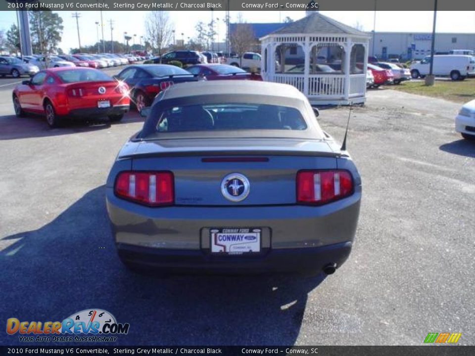 2010 Ford Mustang V6 Convertible Sterling Grey Metallic / Charcoal Black Photo #6