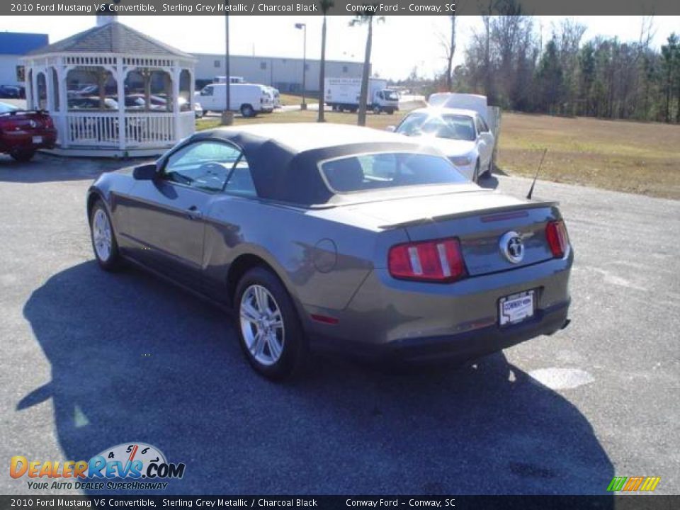 2010 Ford Mustang V6 Convertible Sterling Grey Metallic / Charcoal Black Photo #7