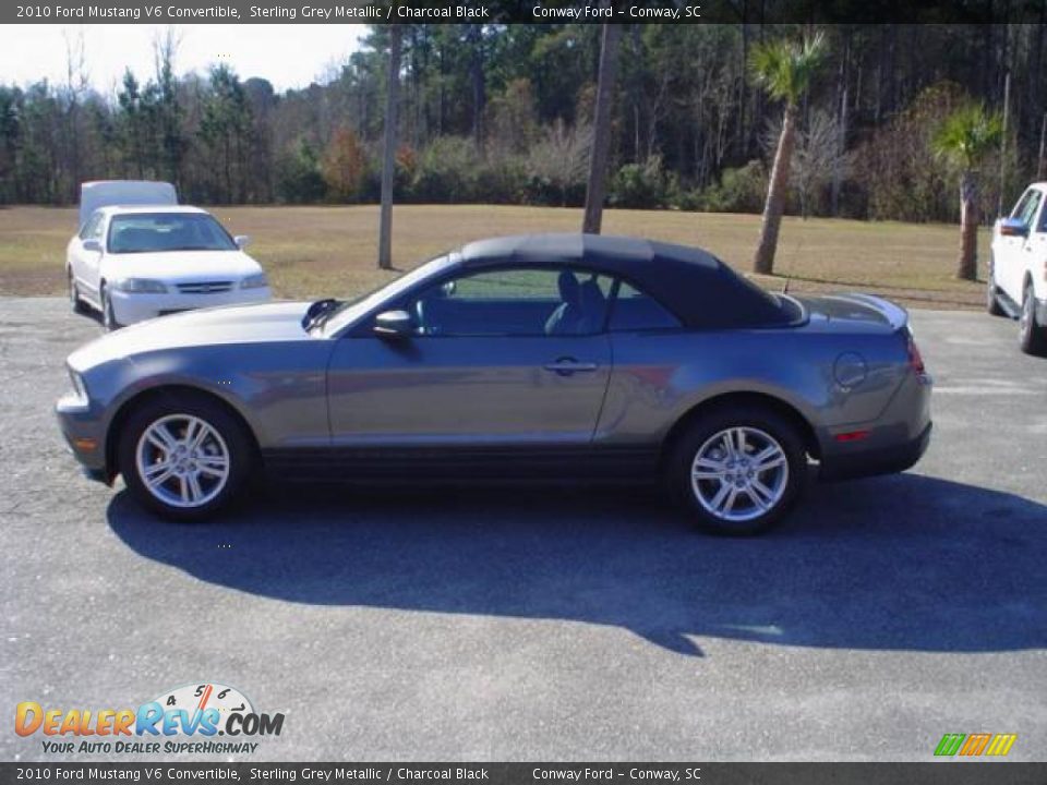 2010 Ford Mustang V6 Convertible Sterling Grey Metallic / Charcoal Black Photo #8