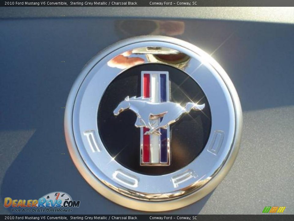 2010 Ford Mustang V6 Convertible Sterling Grey Metallic / Charcoal Black Photo #15