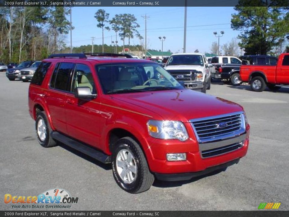 2009 Ford Explorer XLT Sangria Red Metallic / Camel Photo #3