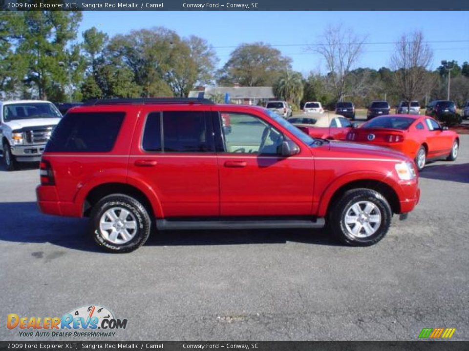 2009 Ford Explorer XLT Sangria Red Metallic / Camel Photo #4