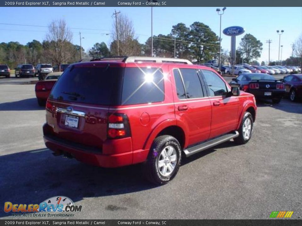 2009 Ford Explorer XLT Sangria Red Metallic / Camel Photo #5