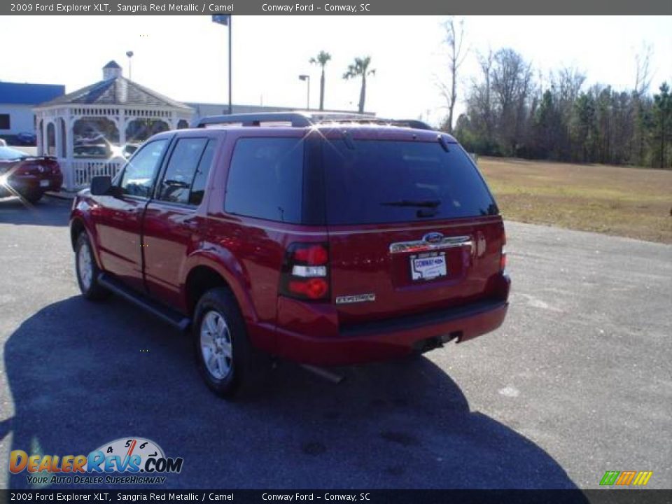 2009 Ford Explorer XLT Sangria Red Metallic / Camel Photo #7