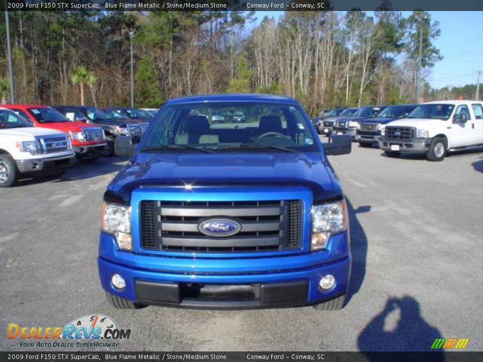 2009 Ford F150 STX SuperCab Blue Flame Metallic / Stone/Medium Stone Photo #2