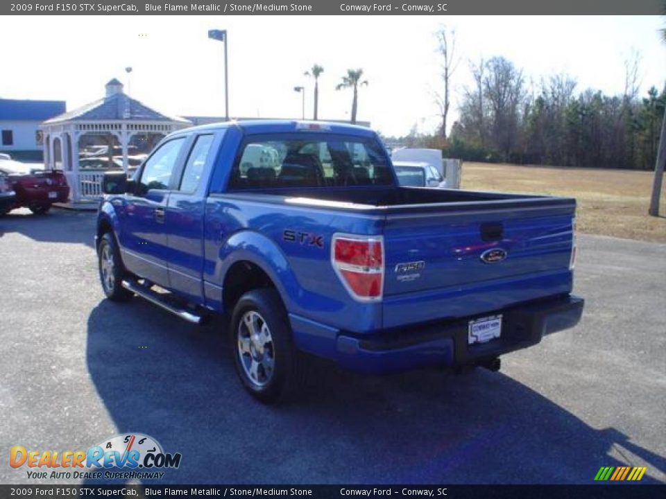 2009 Ford F150 STX SuperCab Blue Flame Metallic / Stone/Medium Stone Photo #7