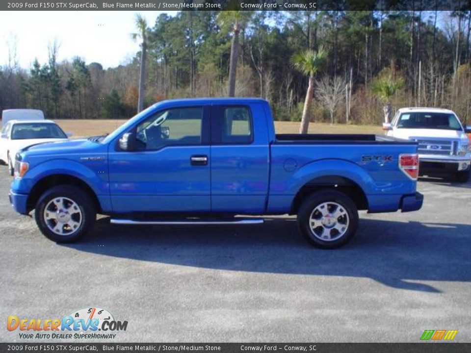 2009 Ford F150 STX SuperCab Blue Flame Metallic / Stone/Medium Stone Photo #8