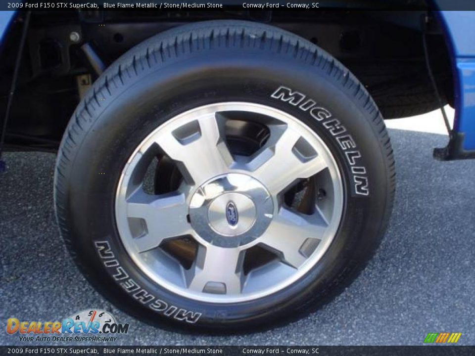 2009 Ford F150 STX SuperCab Blue Flame Metallic / Stone/Medium Stone Photo #9
