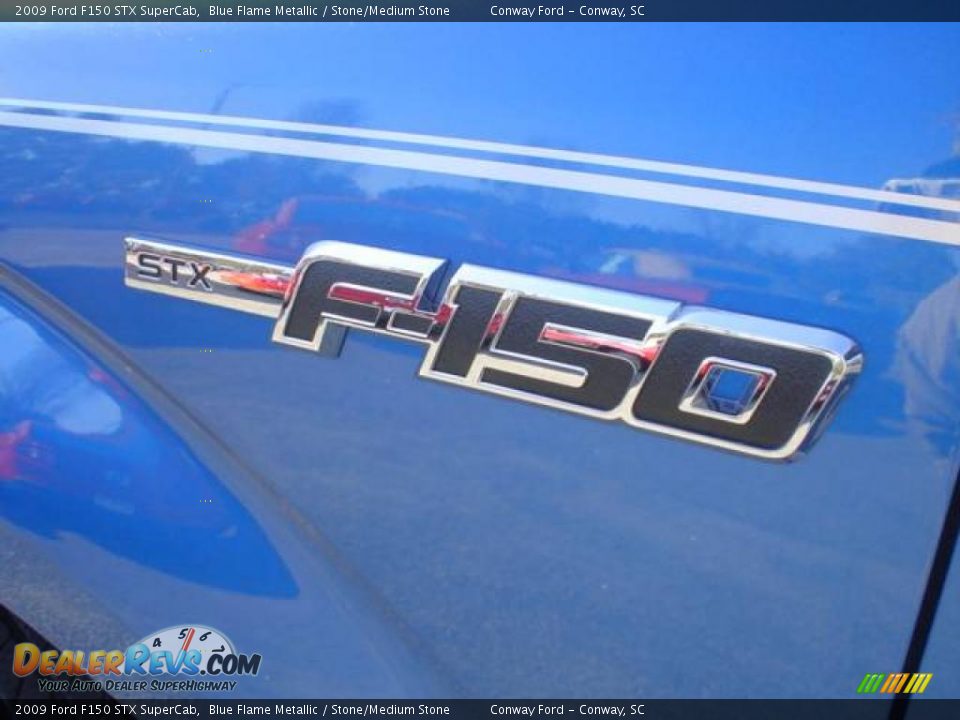 2009 Ford F150 STX SuperCab Blue Flame Metallic / Stone/Medium Stone Photo #14