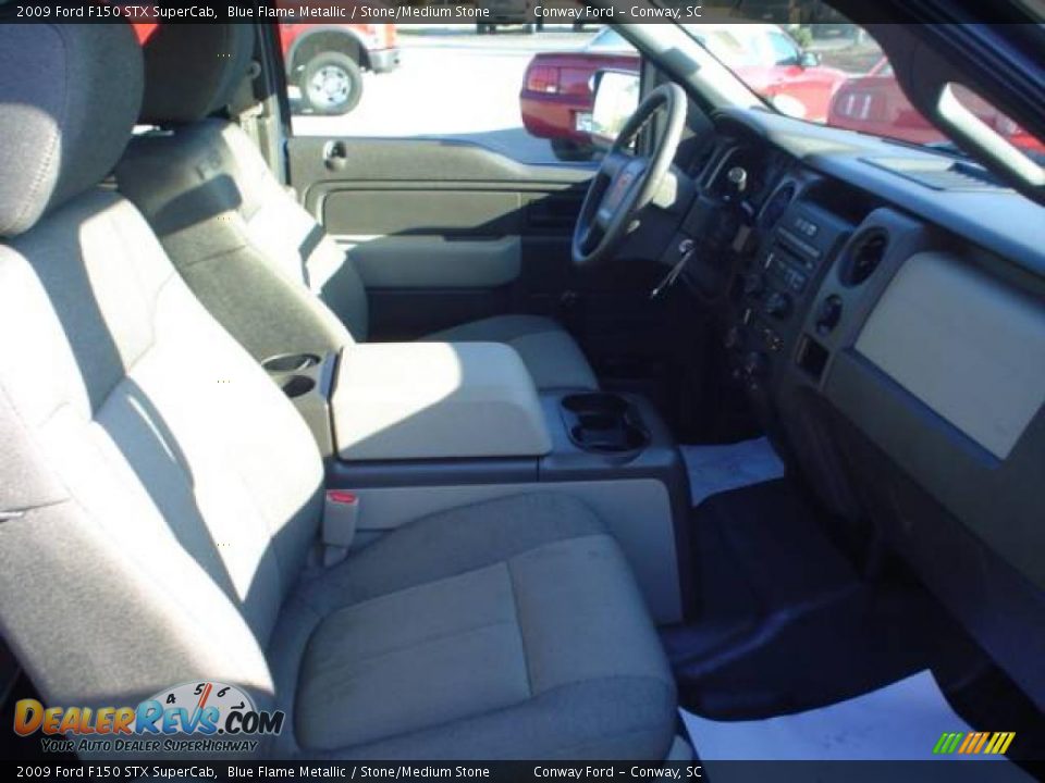 2009 Ford F150 STX SuperCab Blue Flame Metallic / Stone/Medium Stone Photo #19
