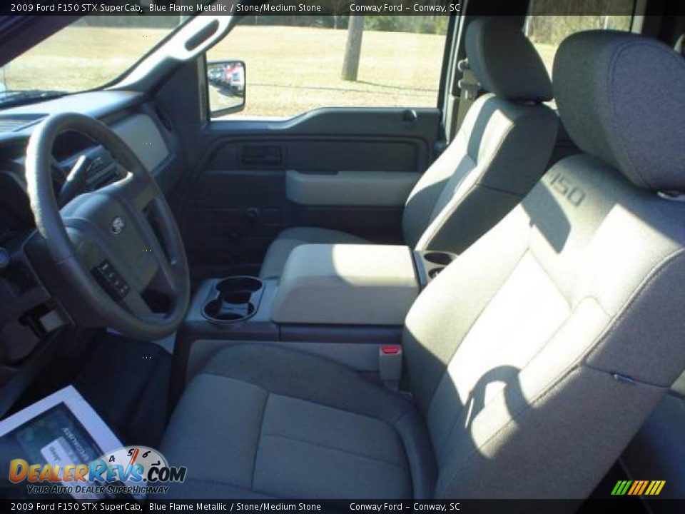 2009 Ford F150 STX SuperCab Blue Flame Metallic / Stone/Medium Stone Photo #23