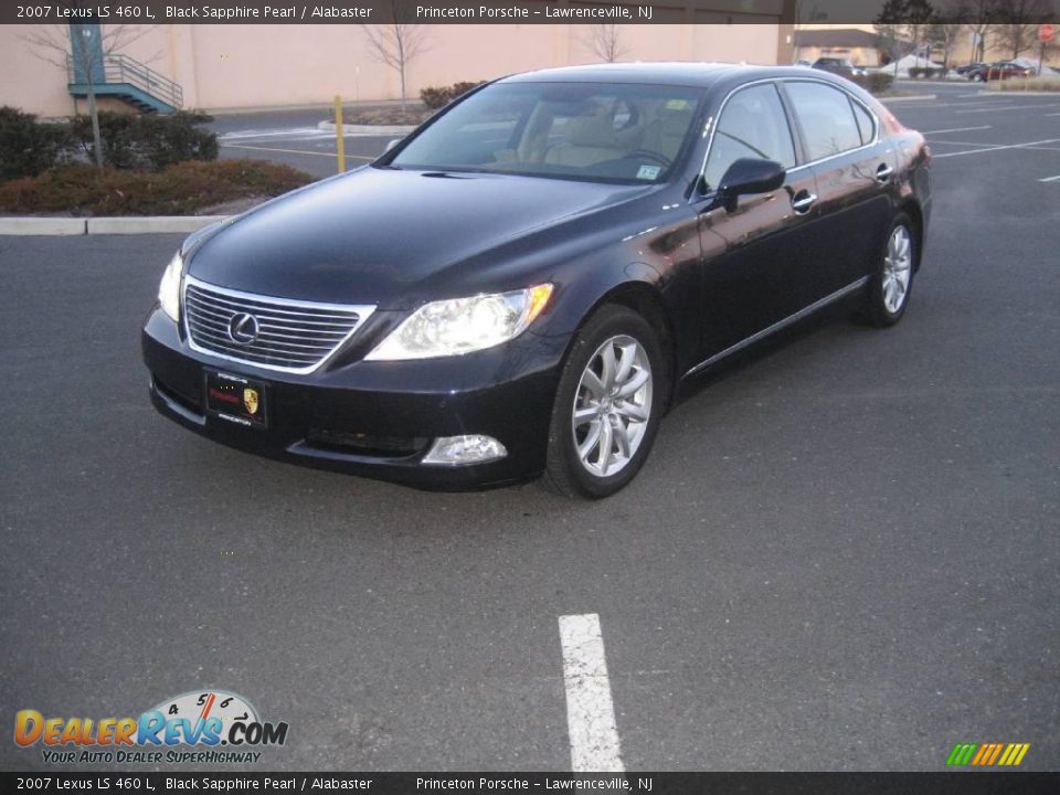 2007 Lexus LS 460 L Black Sapphire Pearl / Alabaster Photo #2