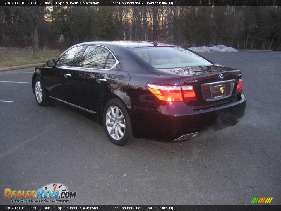 2007 Lexus LS 460 L Black Sapphire Pearl / Alabaster Photo #3