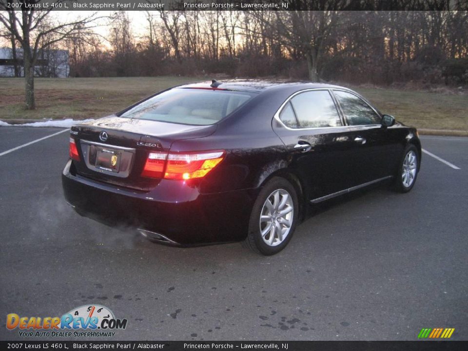 2007 Lexus LS 460 L Black Sapphire Pearl / Alabaster Photo #5