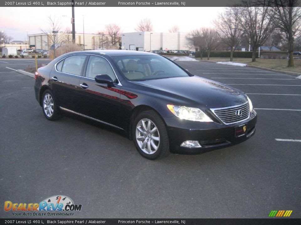 2007 Lexus LS 460 L Black Sapphire Pearl / Alabaster Photo #7