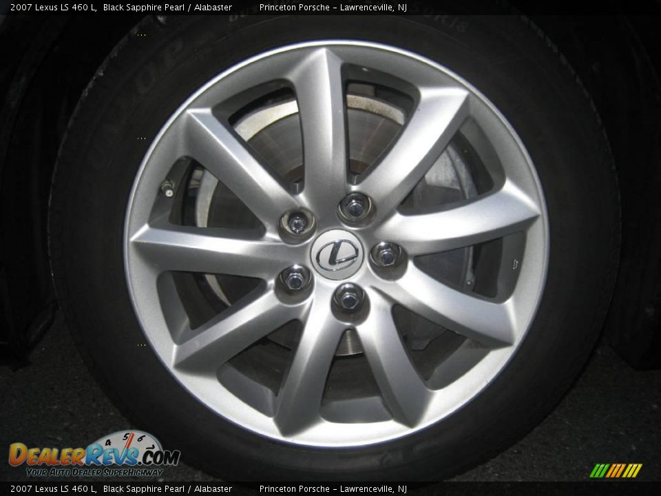 2007 Lexus LS 460 L Black Sapphire Pearl / Alabaster Photo #12