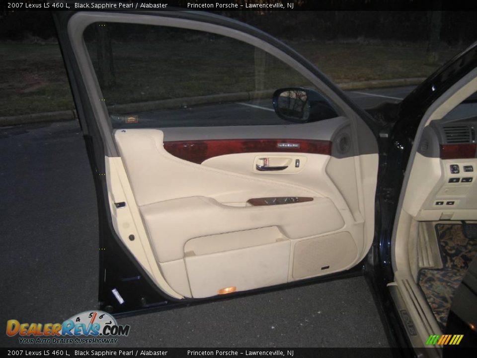 2007 Lexus LS 460 L Black Sapphire Pearl / Alabaster Photo #22