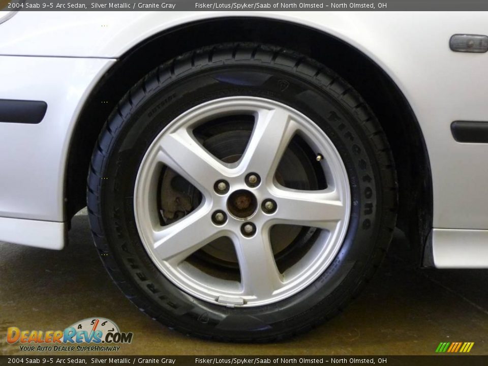 2004 Saab 9-5 Arc Sedan Silver Metallic / Granite Gray Photo #22