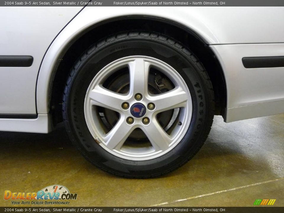 2004 Saab 9-5 Arc Sedan Silver Metallic / Granite Gray Photo #23