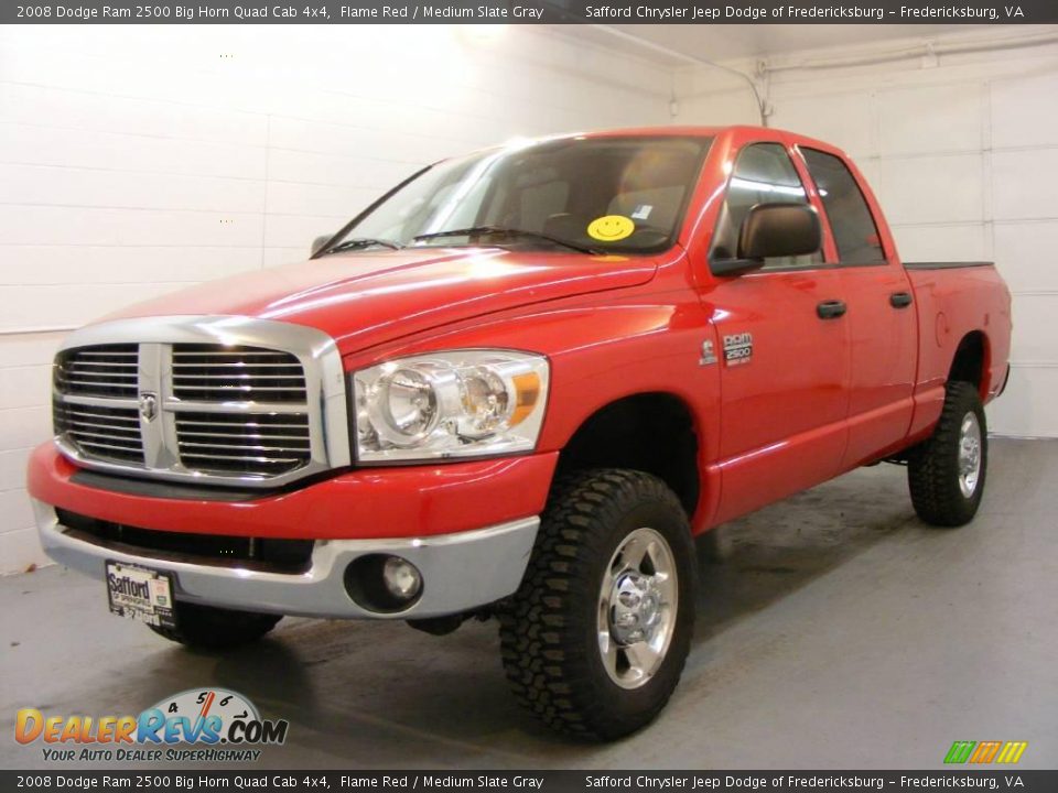 2008 Dodge Ram 2500 Big Horn Quad Cab 4x4 Flame Red / Medium Slate Gray Photo #1