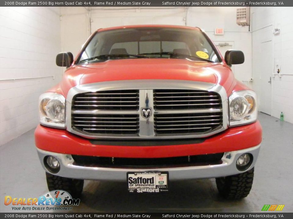 2008 Dodge Ram 2500 Big Horn Quad Cab 4x4 Flame Red / Medium Slate Gray Photo #2