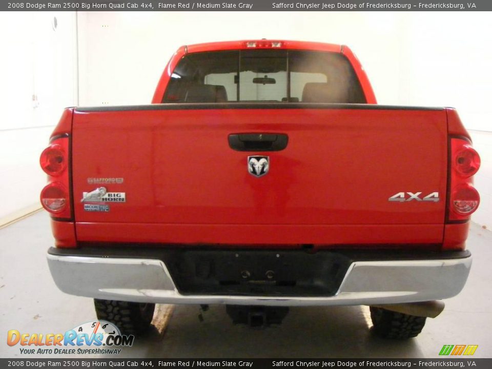 2008 Dodge Ram 2500 Big Horn Quad Cab 4x4 Flame Red / Medium Slate Gray Photo #5