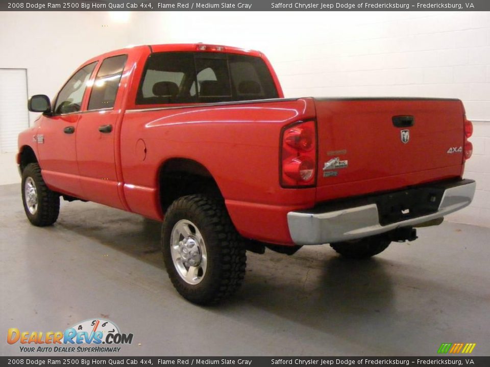 2008 Dodge Ram 2500 Big Horn Quad Cab 4x4 Flame Red / Medium Slate Gray Photo #6