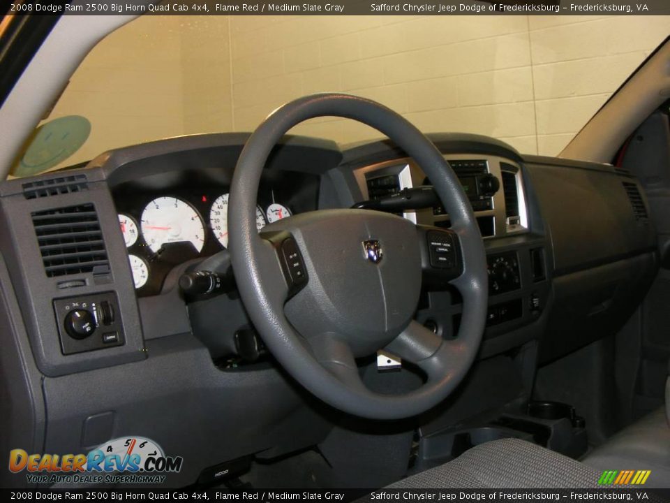 2008 Dodge Ram 2500 Big Horn Quad Cab 4x4 Flame Red / Medium Slate Gray Photo #10