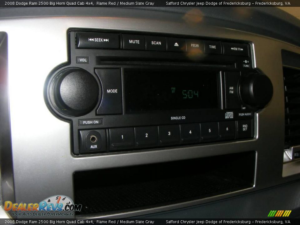 2008 Dodge Ram 2500 Big Horn Quad Cab 4x4 Flame Red / Medium Slate Gray Photo #26
