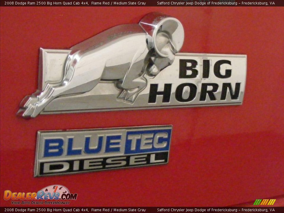 2008 Dodge Ram 2500 Big Horn Quad Cab 4x4 Flame Red / Medium Slate Gray Photo #34
