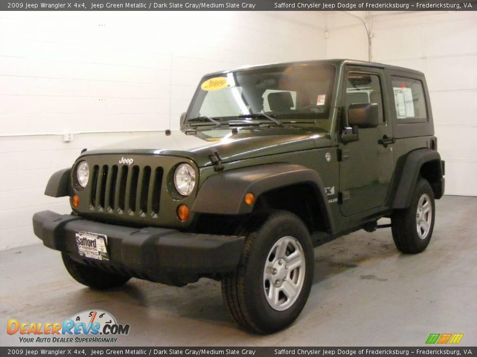 2009 Jeep Wrangler X 4x4 Jeep Green Metallic / Dark Slate Gray/Medium Slate Gray Photo #1