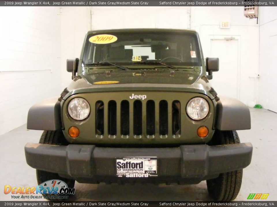 2009 Jeep Wrangler X 4x4 Jeep Green Metallic / Dark Slate Gray/Medium Slate Gray Photo #2