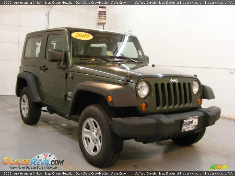 2009 Jeep Wrangler X 4x4 Jeep Green Metallic / Dark Slate Gray/Medium Slate Gray Photo #3