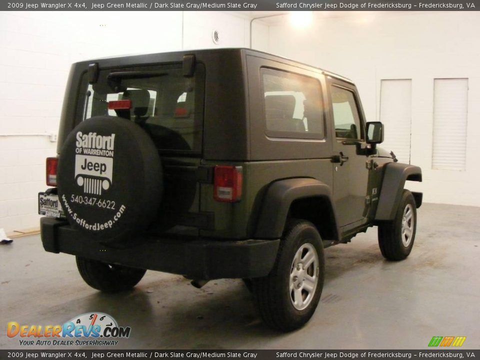 2009 Jeep Wrangler X 4x4 Jeep Green Metallic / Dark Slate Gray/Medium Slate Gray Photo #4