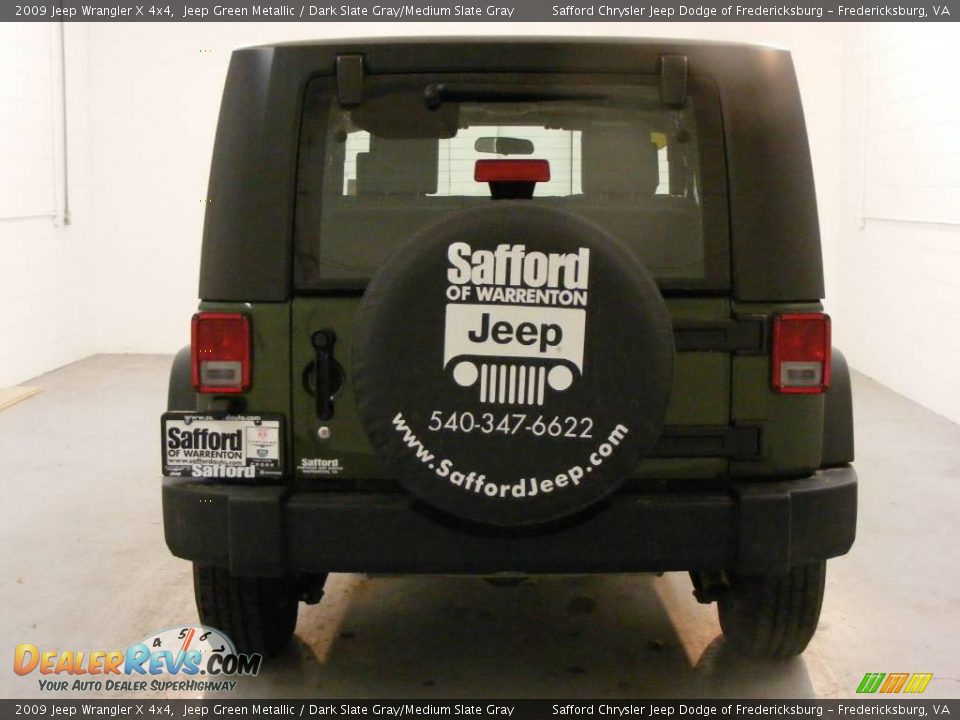 2009 Jeep Wrangler X 4x4 Jeep Green Metallic / Dark Slate Gray/Medium Slate Gray Photo #5