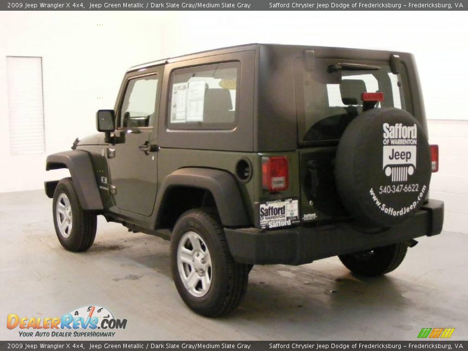 2009 Jeep Wrangler X 4x4 Jeep Green Metallic / Dark Slate Gray/Medium Slate Gray Photo #6